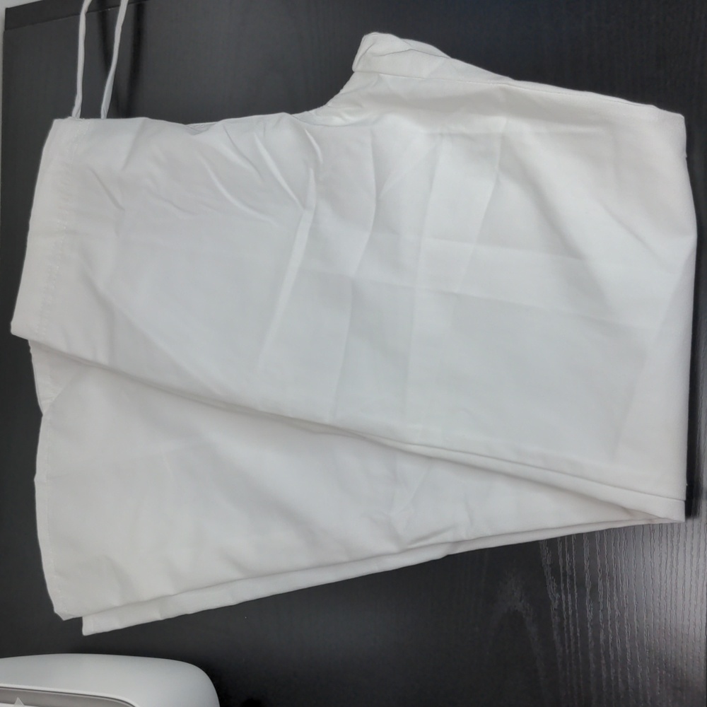 Los Angeles Rose Scrubs XS Tall Flare Leg 6692-T White Low Waist - NWT